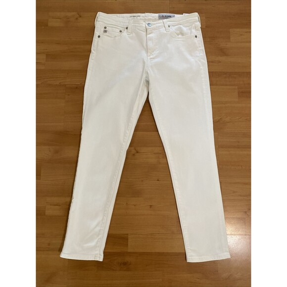 AG Adriano Goldschmied The Prima Ankle Cigarette Ankle Jean‎ White -Size 31R - Picture 2 of 14